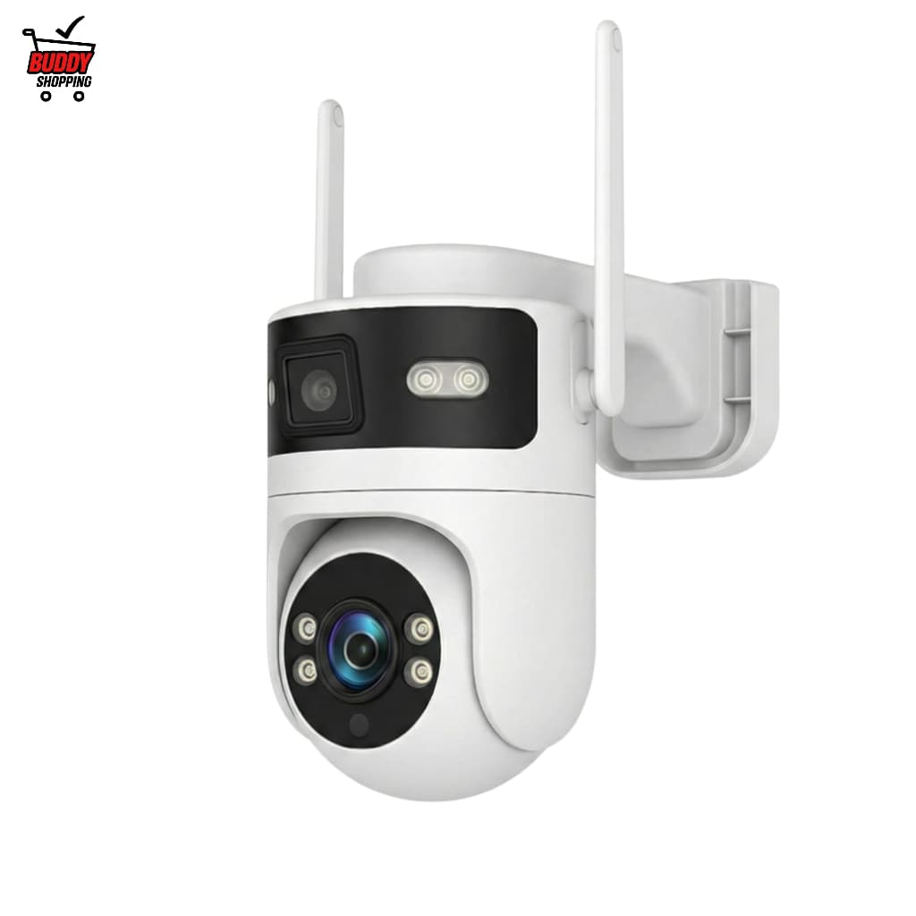 Lelong Câmera IP Segurança Externa Lente Dupla 2MP+2MP Wi-Fi Visão Noturna Branca LB-CA253