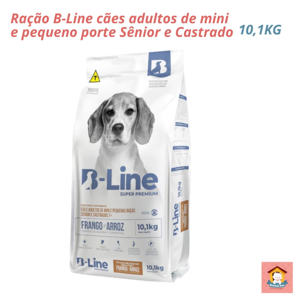 Ração BLine Cachorros Cães adultos mini pequeno porte sênior castrado 10,1kg Frango Arroz