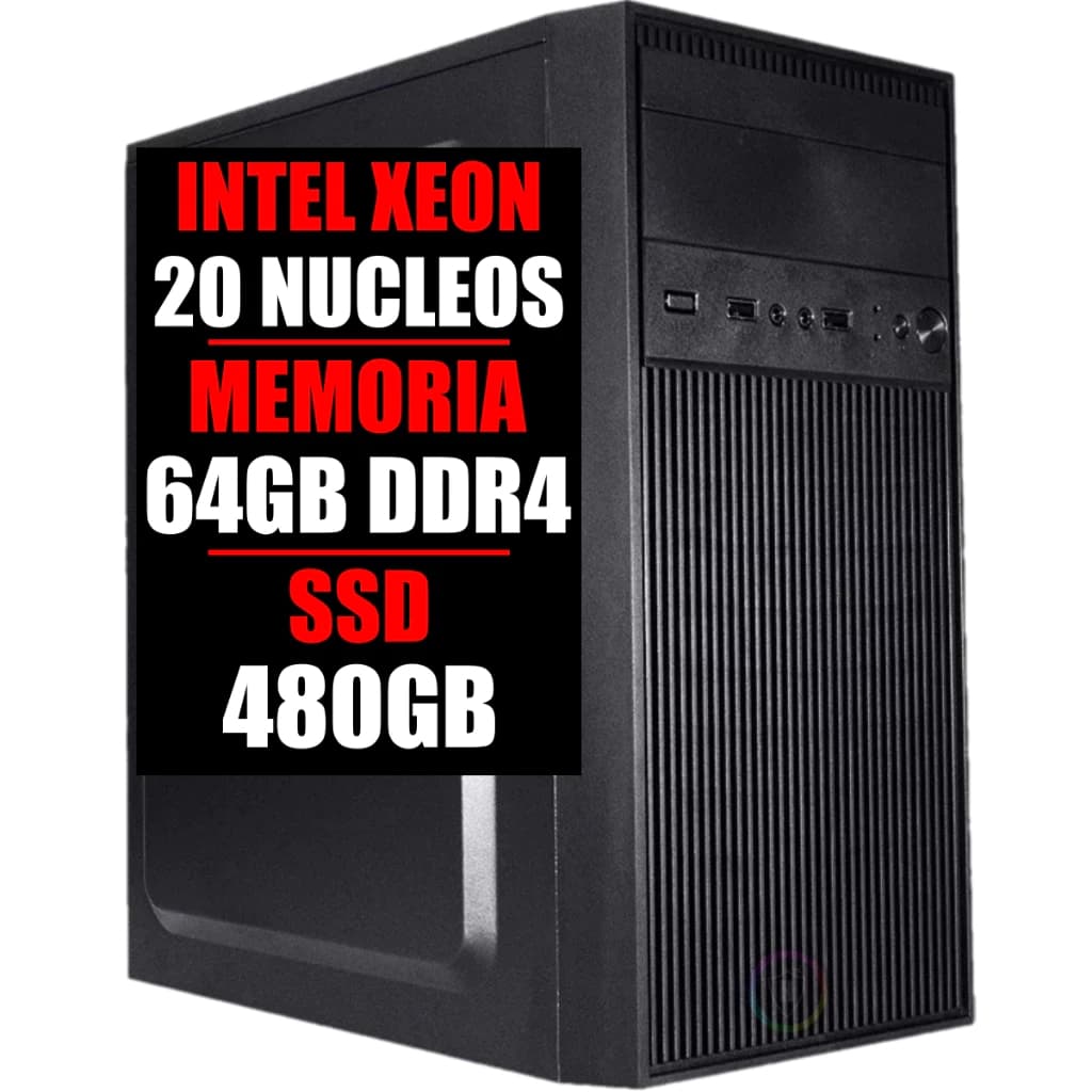 PC SERVIDOR XEON E5 24 NUCLEOS, 64GB DDR4, SSD 480GB, WINDOWS 11