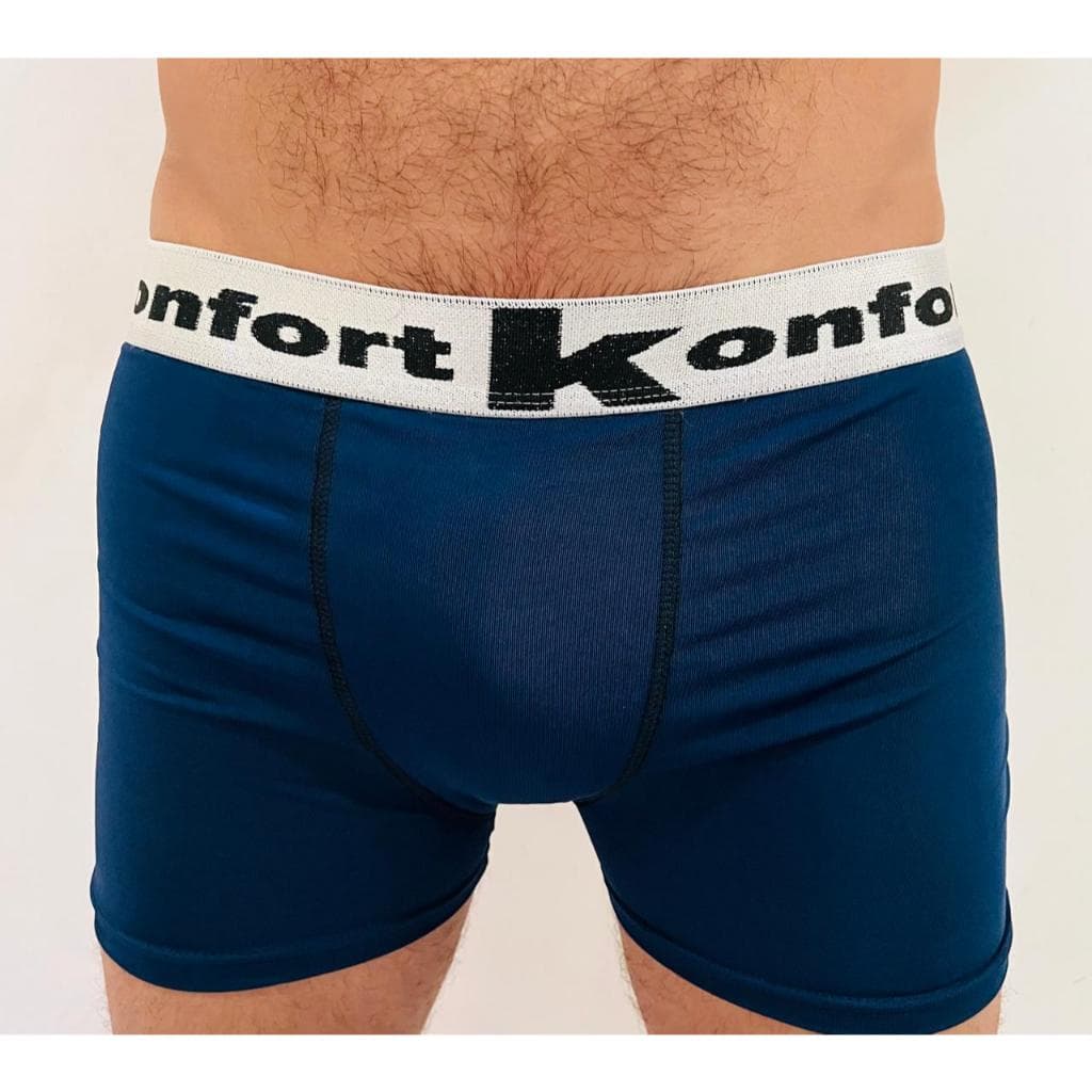 KIT 10 CUECAS BOXER BOX KONFORT ESTAMPADA LISA MICROFIBRA CONFORTÁVEL