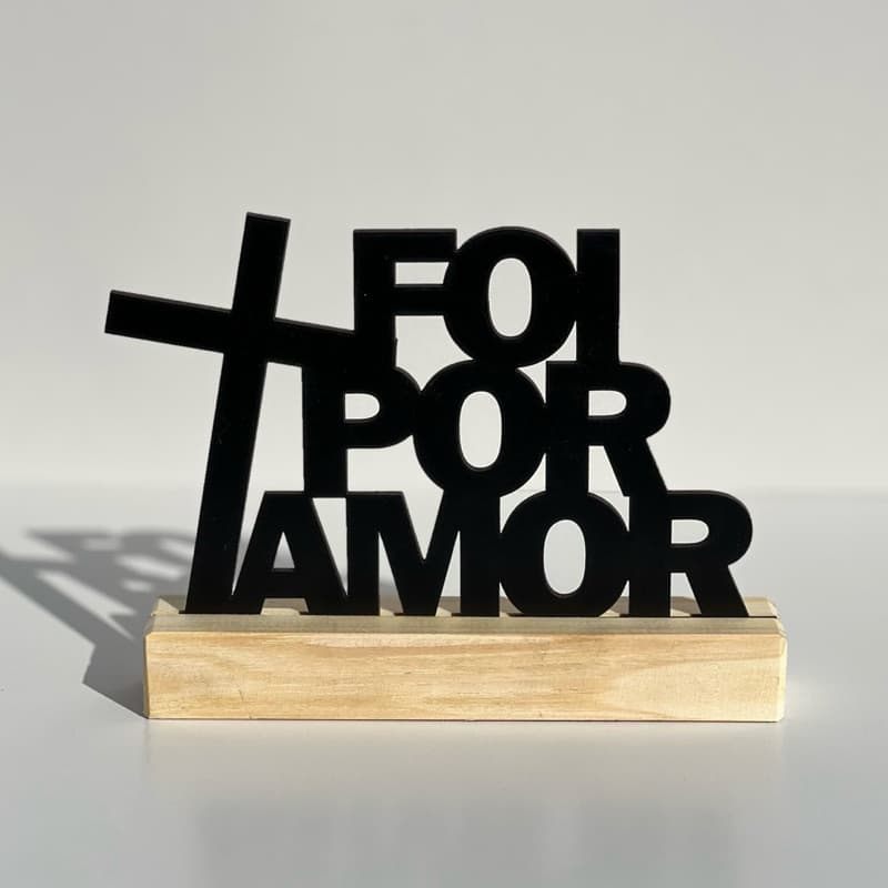 Enfeite Decoração MDF Foi Por Amor