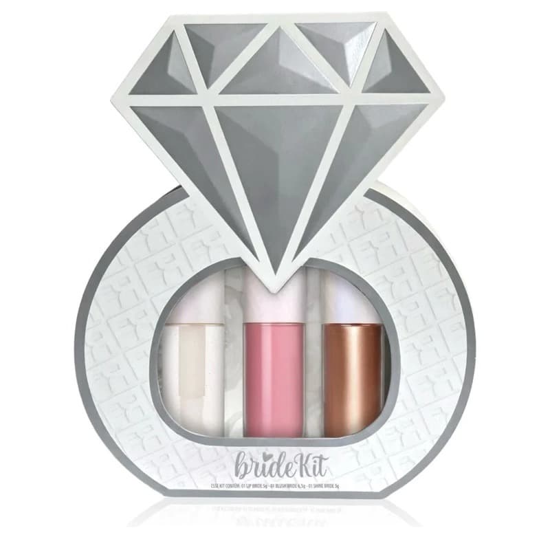 KIT LIP GLOSS BLUSH SHINE ILUMINADOR DIAMANTE