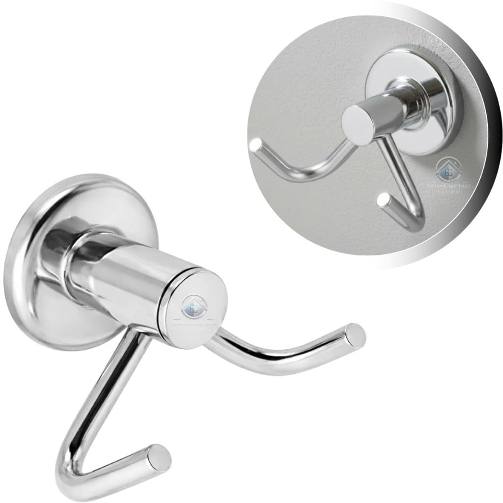 Porta Toalha Duplo Banheiro Inox Alumínio Cabide Suporte Toalha Parede Alta Durabilidade
