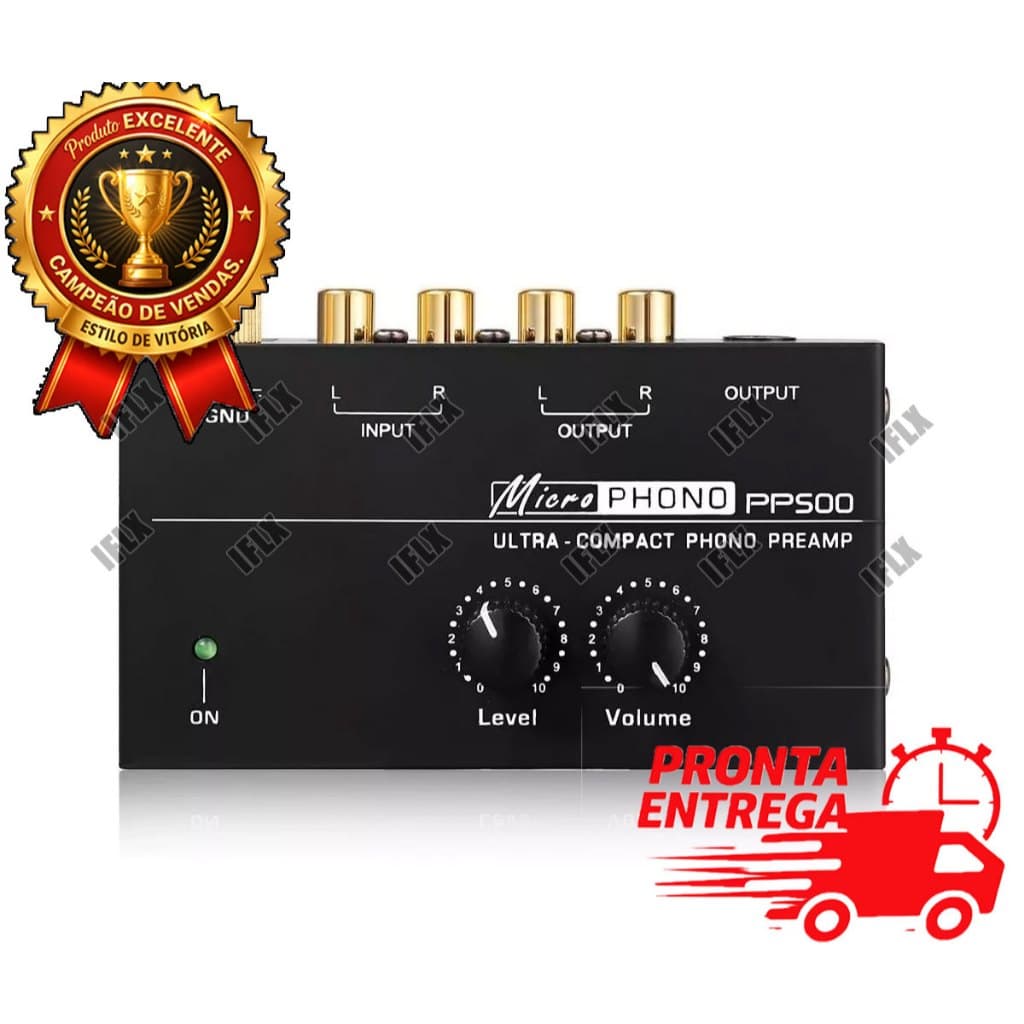 Pre Amplificador Pp500 Para Toca Disco Vinil Phono Pp-500