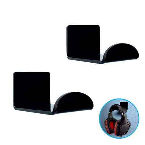 KIT 2 Suporte De Parede Fone Acrílico Headset Headphone Setup Gamer Pc Organizar Quarto Sala casa Concept 3D Print C3D