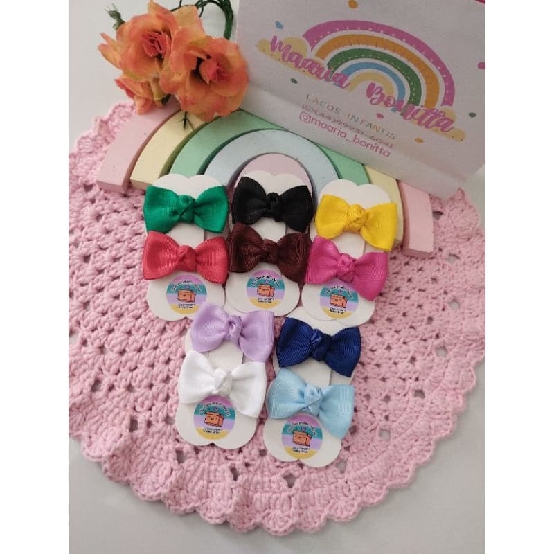 kit 10 laços de, laço no bico de pato, laço de menina.