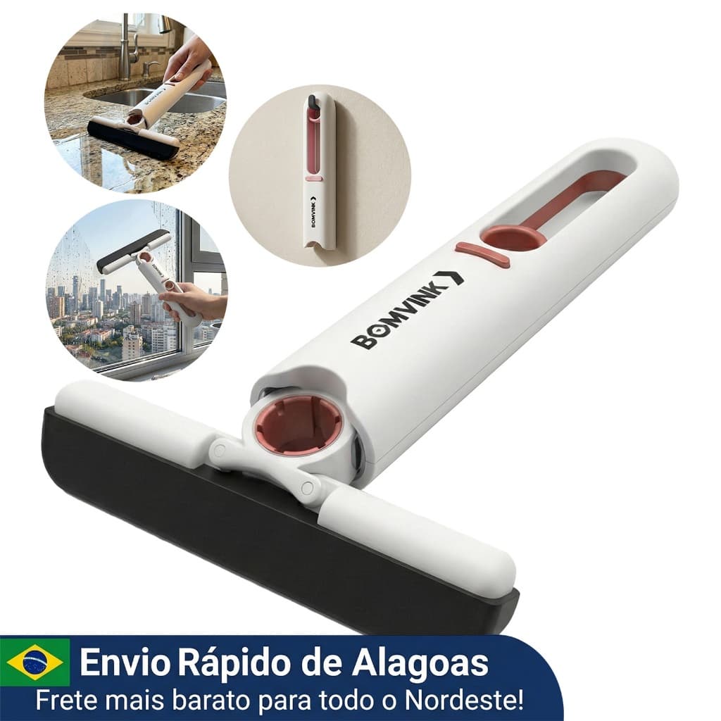 Mini Mop Rodo Portátil Esfregão De Mão Limpeza Vidros Pia