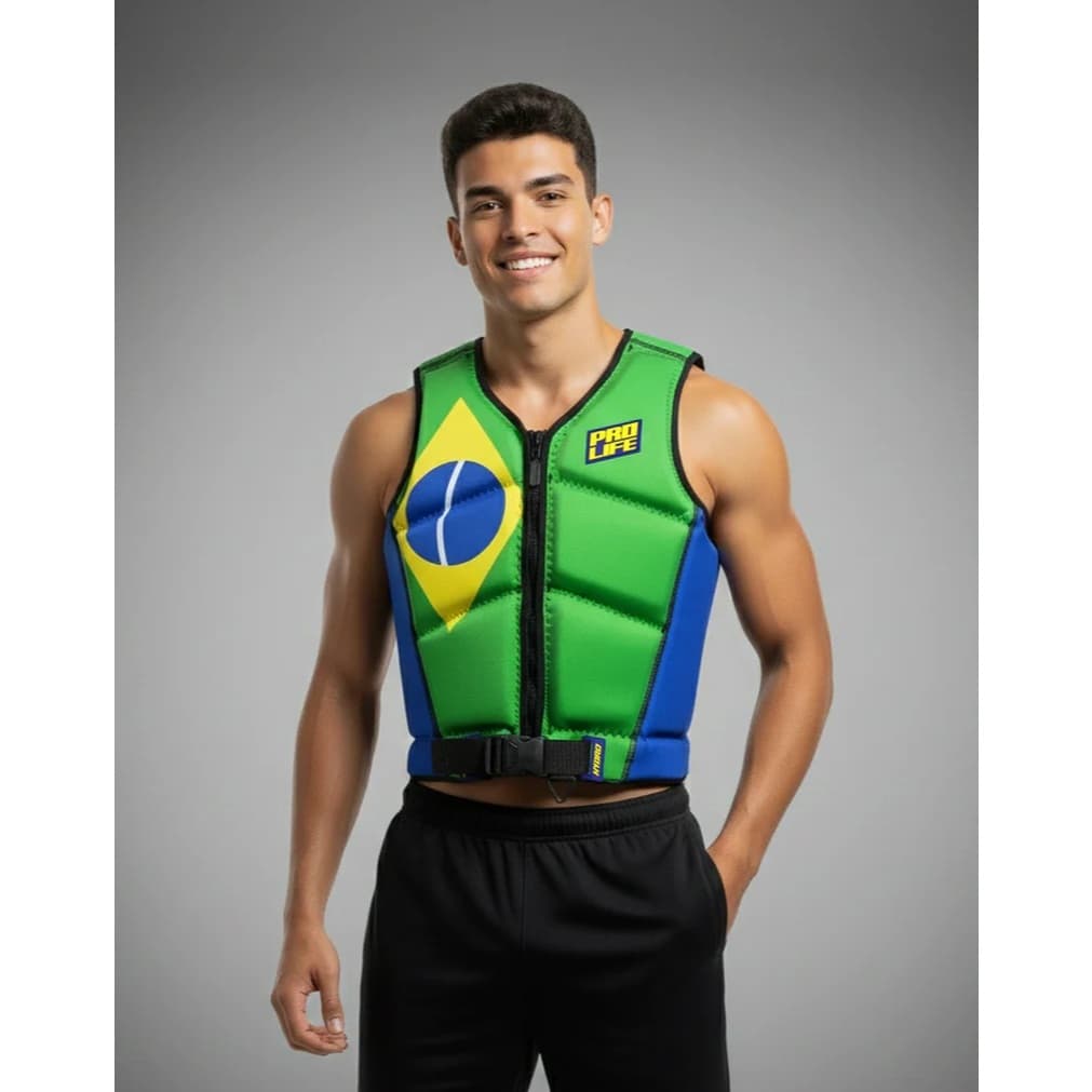 Colete Salva-Vidas Hydro Bra Flag Classe V Homologado Marinha | Edição Limitada | G2