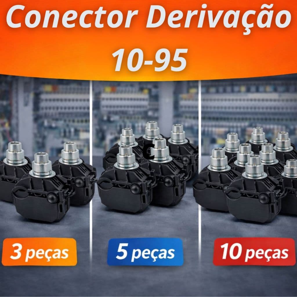 Conector Perfurante Cdp Derivação Vampiro Piranha Morcego 10 a 95mm