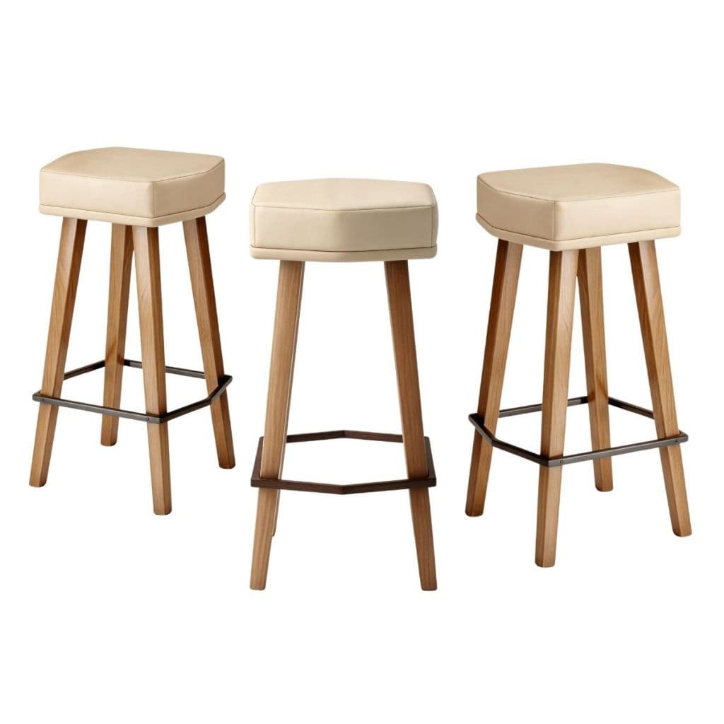 3 Banquetas de Luxo sem Encosto para Cozinha Americana Balcão de Cozinha Bancada Ilha com Pés Palito