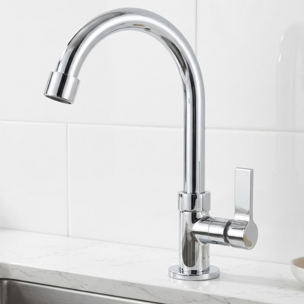 Torneira Lavatorio Lavabo Banheiro Bica Móvel Abs 1/4 Volta Acabamento Cor Cromada 6195 C65