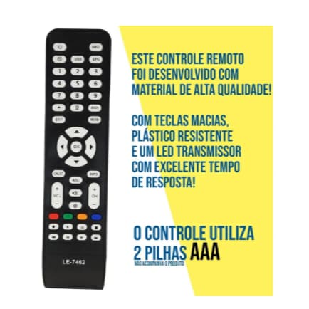 Controle Remoto Tv Smart Aoc Tecla Netflix Le-7462 Novo!!!
