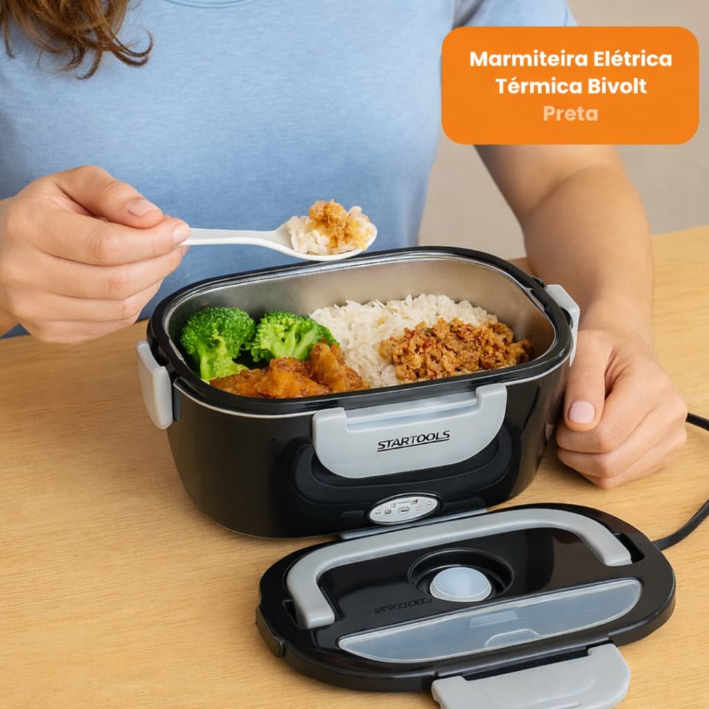 🍱 Marmita Elétrica Portátil Bivolt | Aquecedor de Comida | Conserva Alimentos Quentes | Ideal para Levar Refeições⚡