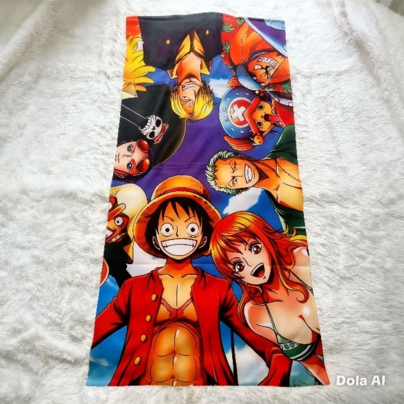 Toalha One Piece Anime 1,40x70cm Algodão e Poliéster Toalha de Praia Estampada Piscina Fã Anime
