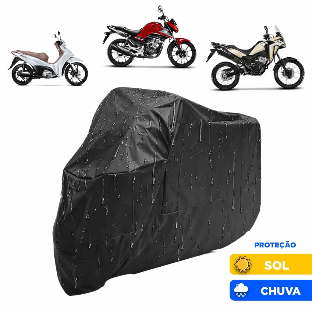 Capa Moto Impermeável Universal Proteção Sol Chuva Poeira Anti-UV Cobertura Protetora Para Moto