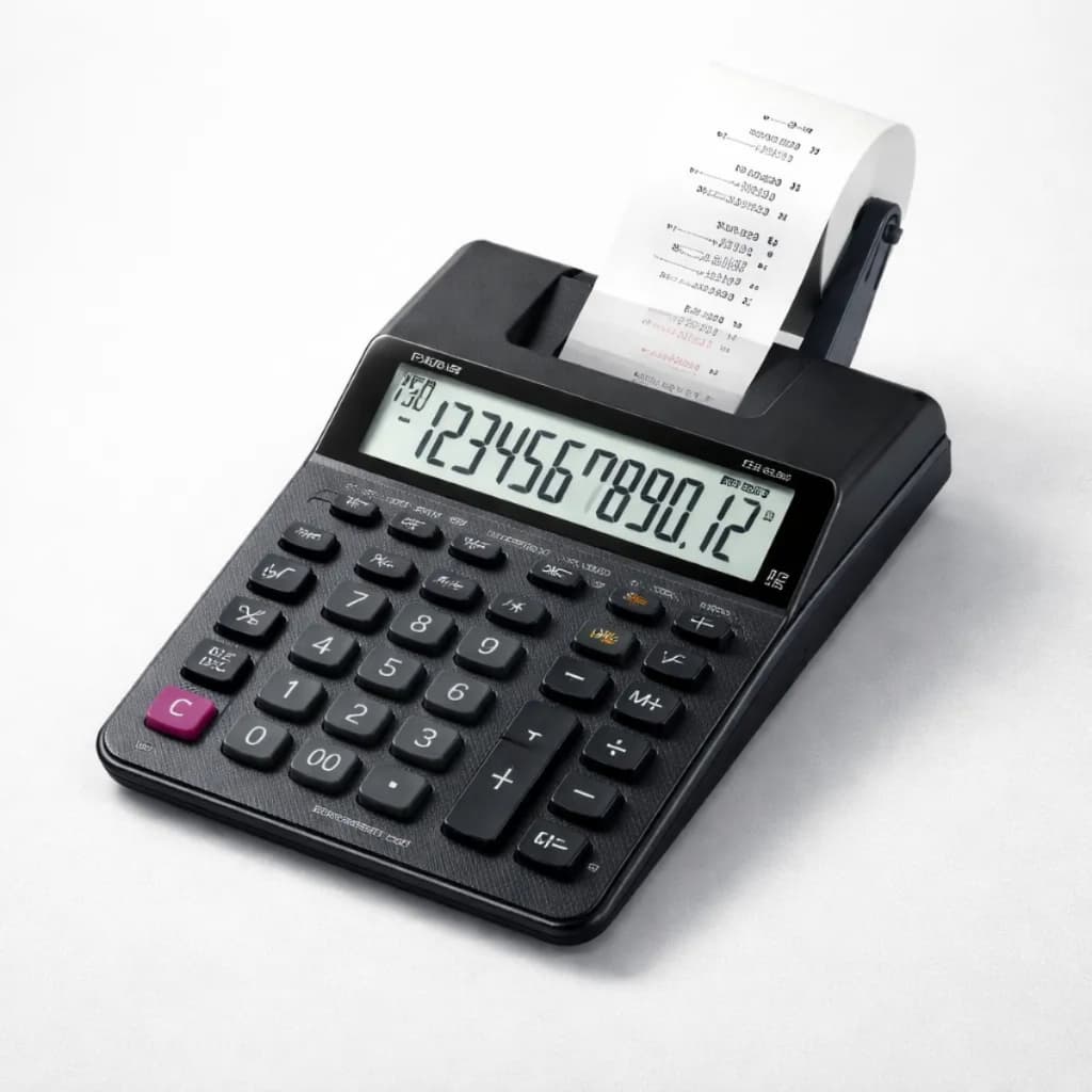 Calculadora Casio Hr-100rc Com Impressão Bobina De Mesa 12 D Preto