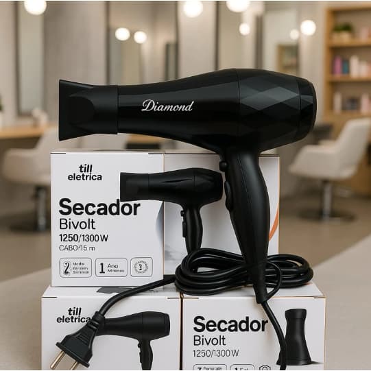 Secador de Cabelo Dobrável  - Útil Eletro - Bivolt 110/220