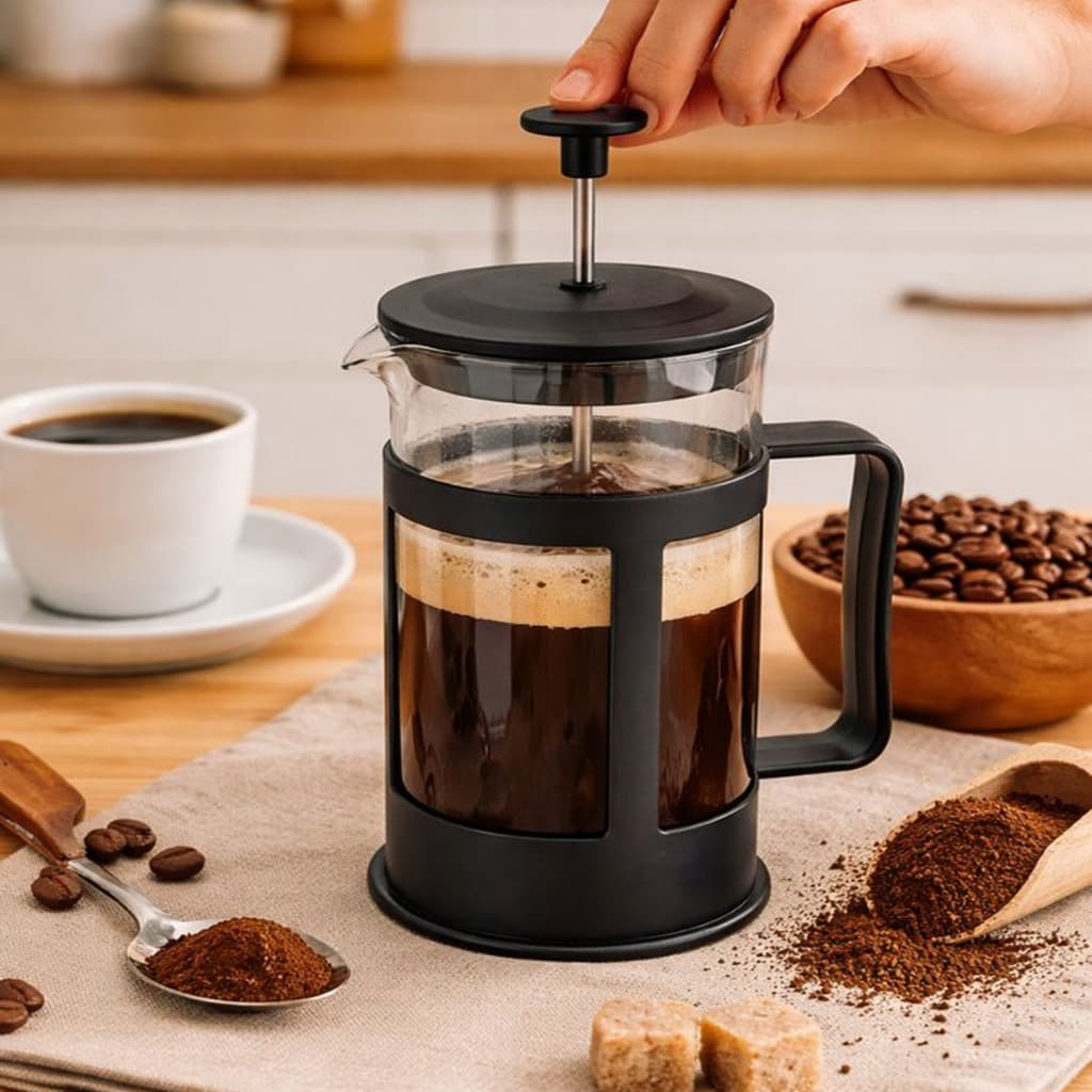 Cafeteira Francesa Pequena 300ml para Café e Chá Vidro Resistente
