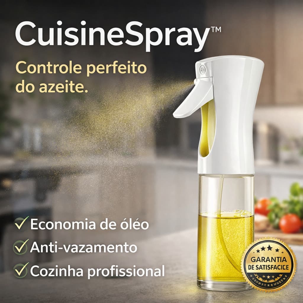 Borrifador Spray Azeite e Vinagre 180ml CuisineSpray Dispenser Óleo Cozinha Spray Pulverizador