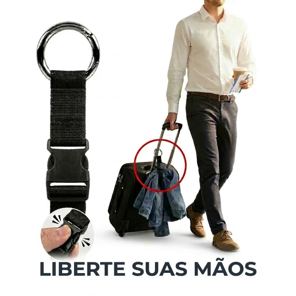 Alça Mochila Conector de Bagagem Portátil Para Viagem Cinta EDC Porta Jaqueta Correia Bolsas