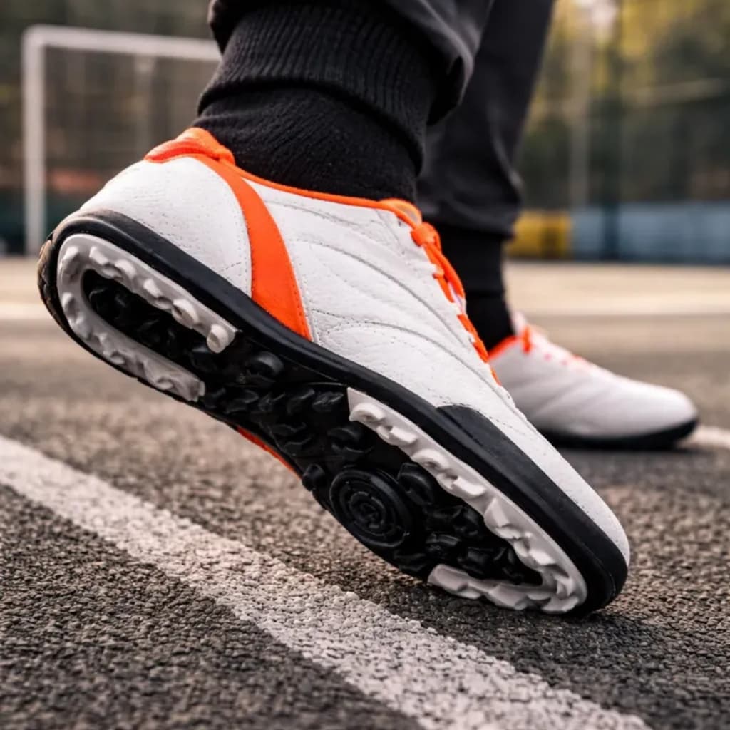 Tenis Marca Ravia Em Couro Legitimo Chuteira Society Leve Resistente Forte Jogar Futebol Peteca Volei