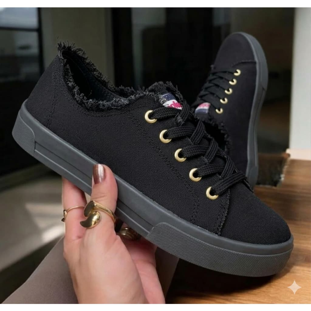 Tênis Casual Feminino Desfiado Moleca Original MR56