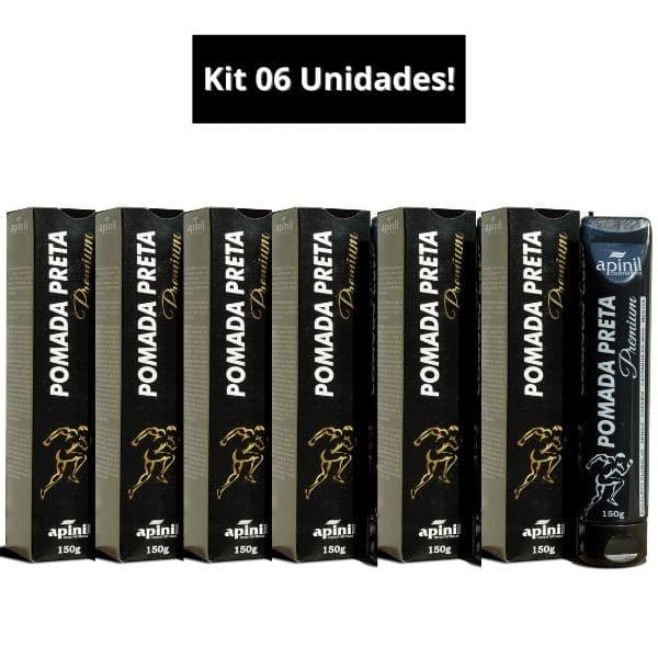 Kit 6 Pomada Preta