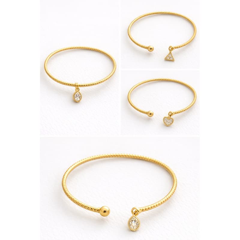 Pulseira Feminina Aço Inoxidável com Pingente