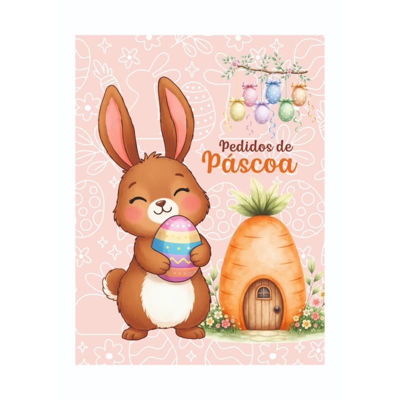 Caderno pedido Páscoa