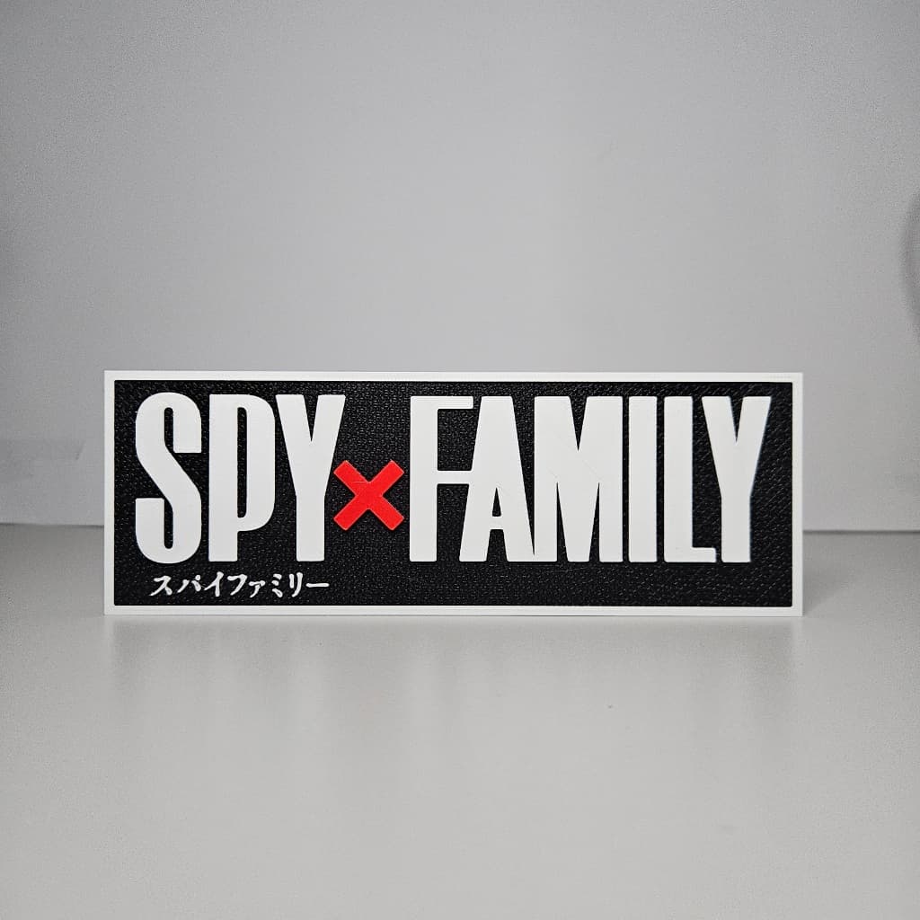 Letreiro Spy Family 3D Decorativo | Logo Anime para Setup Gamer