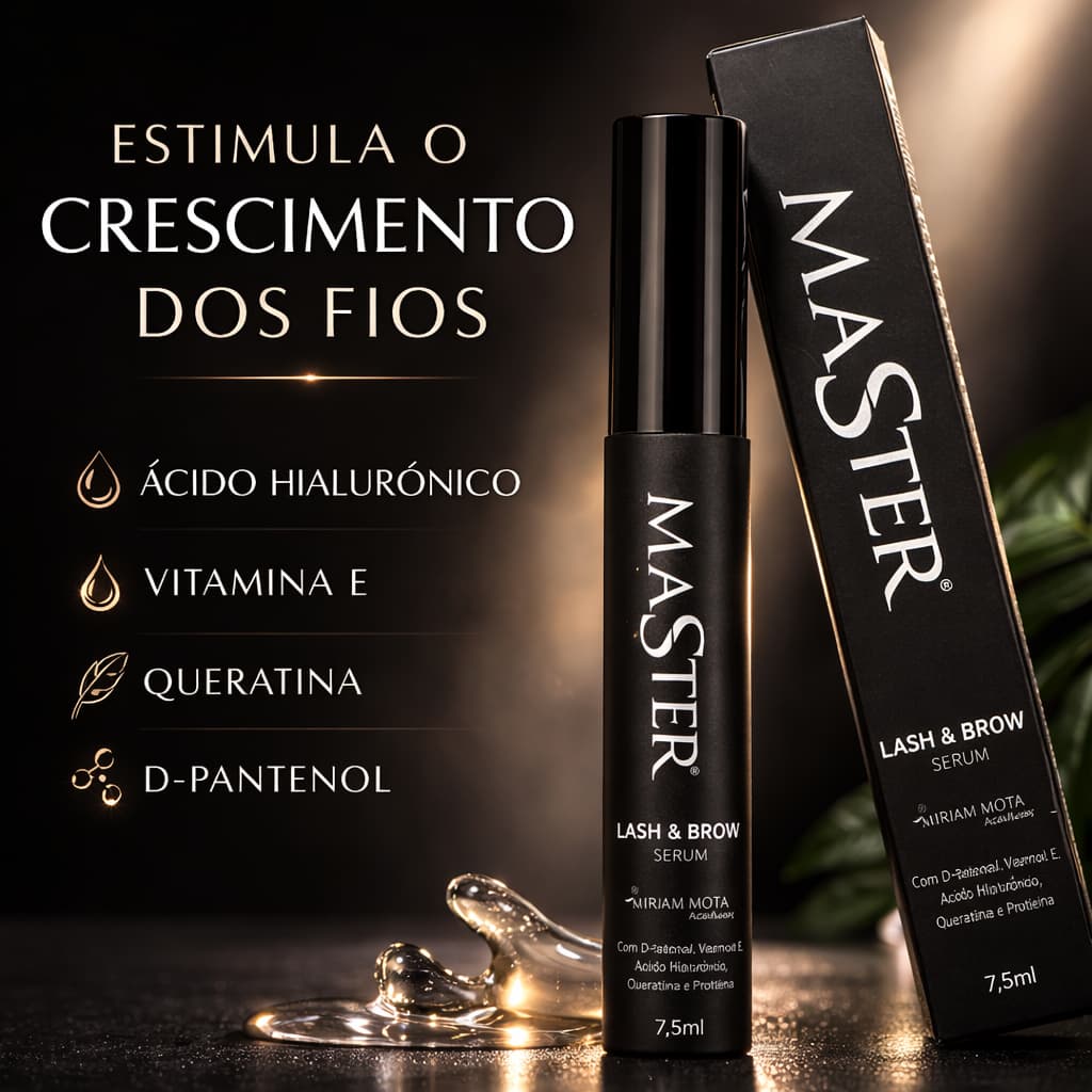 Sérum Master Cílios e Sobrancelhas Nutrição Hidratação Lash e Brow 4 EM 1