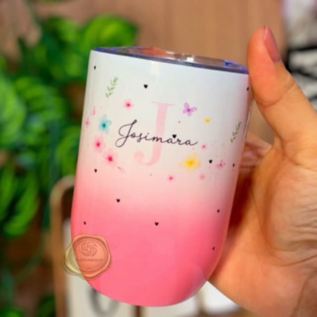 Copo oval térmico personalizado a vácuo com nome,profissão personalizado, copo  personalizado  com seu nome,  inicial