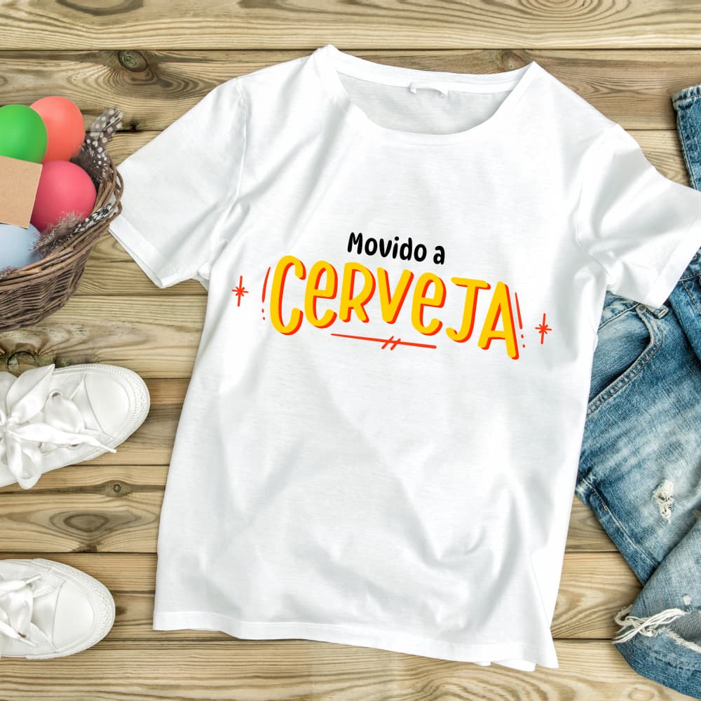 CAMISETA CAMISA MASCULINA ALGODAO PERSONALIZADA MOVIDO A CERVEJA