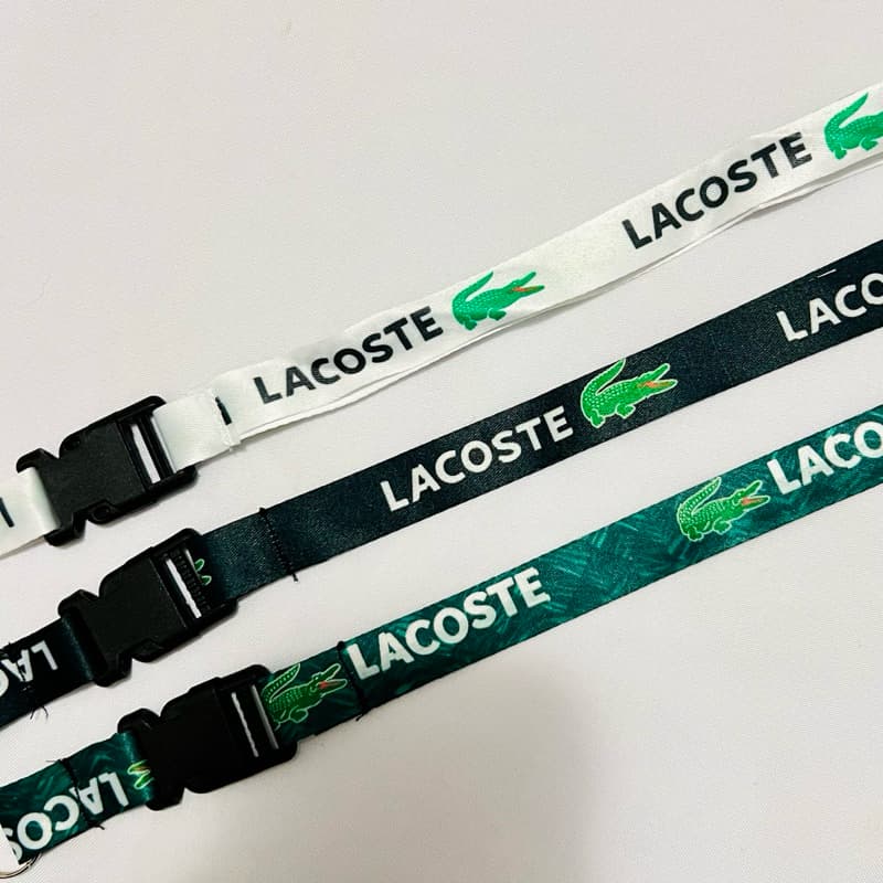 Chaveiro Cordão Lacostee_e  Moto Tirante Pescoço Crachá Fecho Tic Tac Engate
