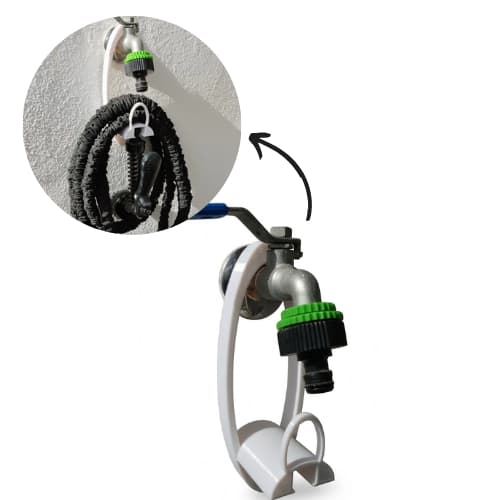 Suporte Mangueira Jardim para Torneira – Organizador Porta Mangueira Quintal