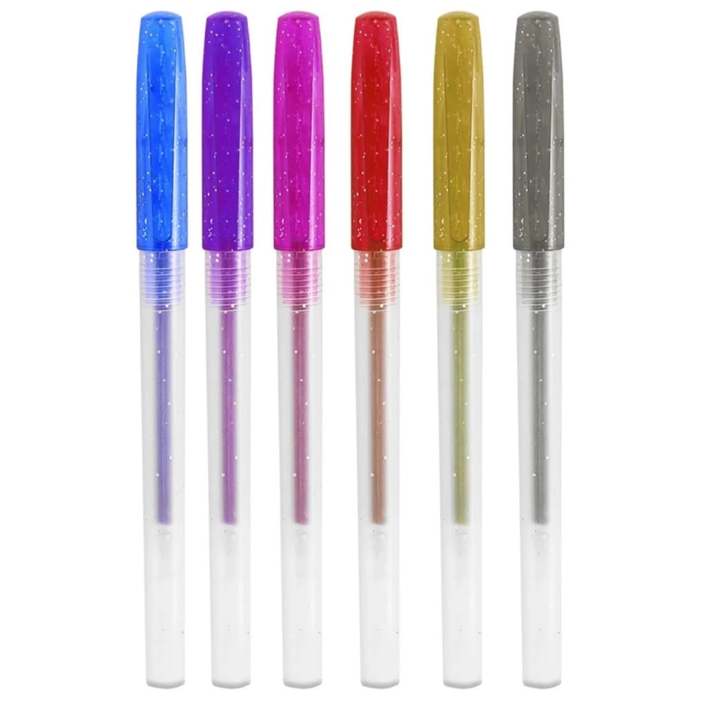 Bazze Caneta Gel Glitter Cores Vibrantes Sortidas ponta 1.0mm 1 unidade ou Kit