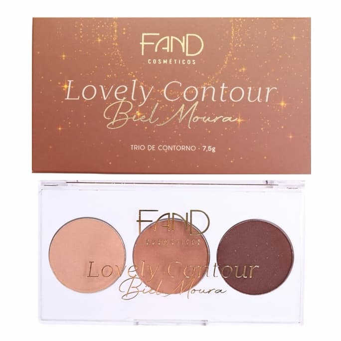 Paleta de Contorno Trio Lovely Contour by Biel Moura Fand Makeup