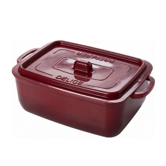POTE SUPREME RETANGULAR 1,12LT VERMELHO