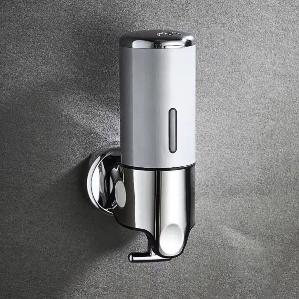 Dispensador Com 1 Garrafa Manual de Sabonete Líquido/Shampoo/Multifuncional Suporte Parede Para Banheiro/Cozinha