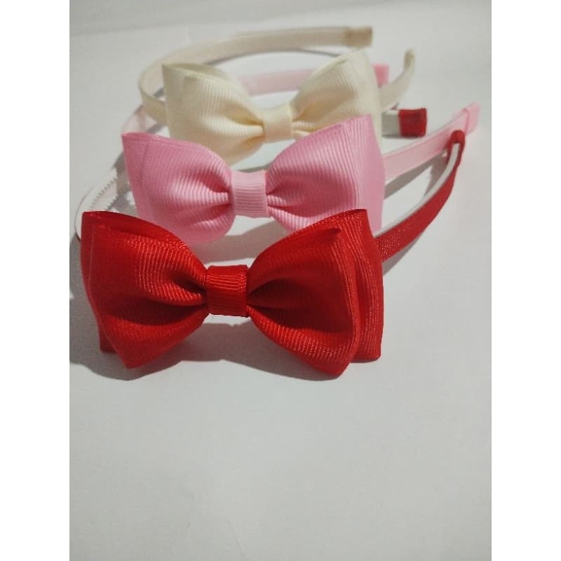 SUPER PROMOÇÃO Kit 3 Tiaras Infantil com Laço Gravatinha | Delicadas e Confortáveis