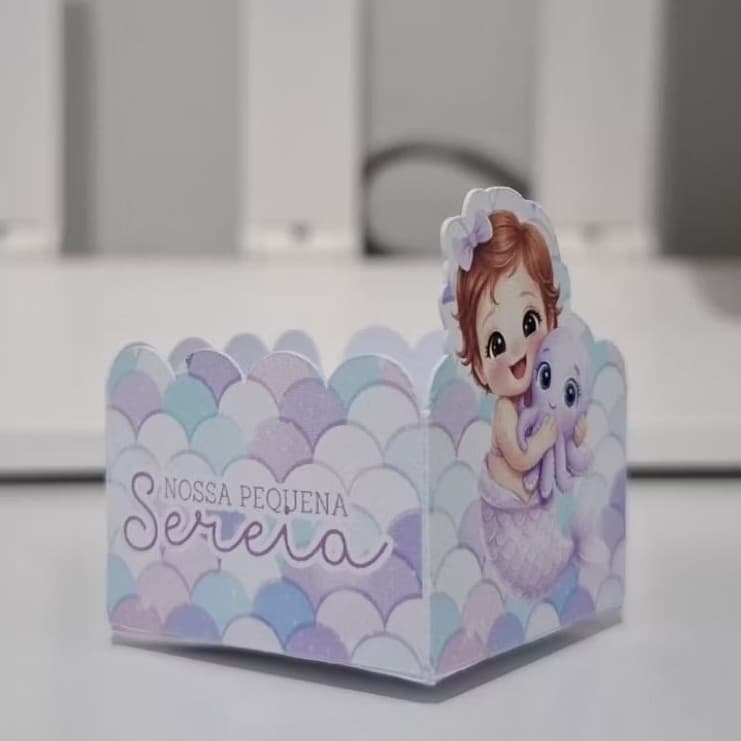 Forminhas para Doces e Bombom – Tema Sereia Lilás | Pequena Sereia | Sereia Baby | Sereia| Kit 50/100
