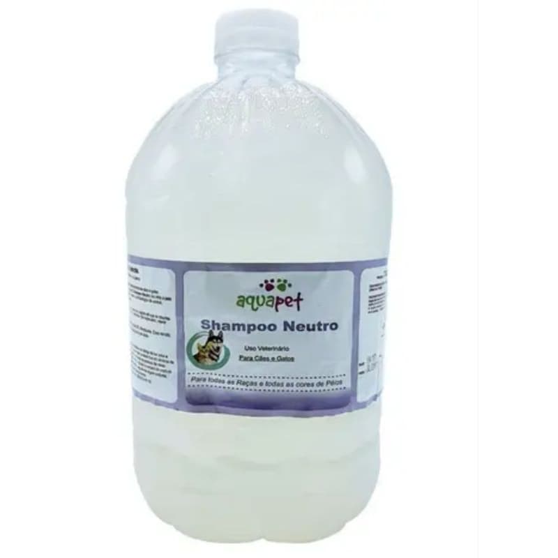 Shampoo Neutro Aqua Pet 5 Litros para Cachorro e Gato | Pet Shop Banho e Tosa Profissional