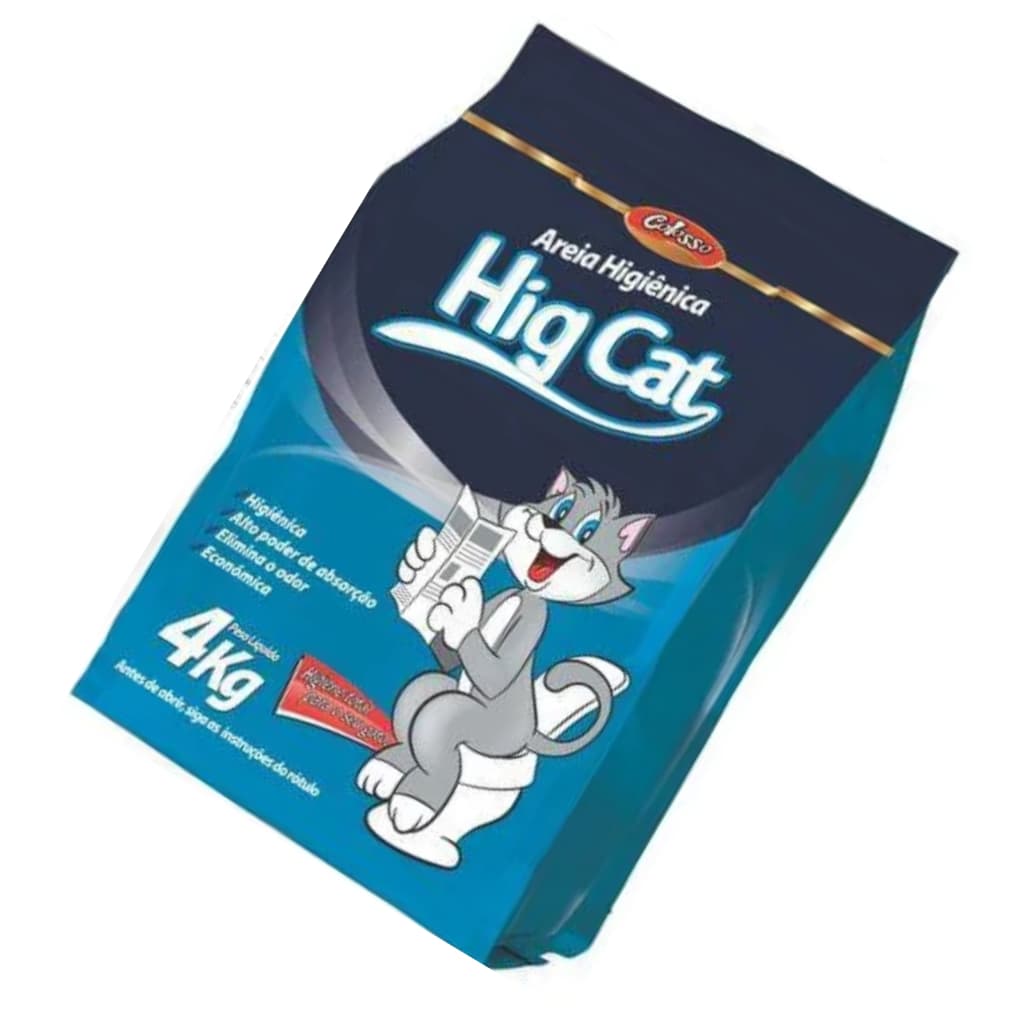 Areia Sanitária Higiênica Para Gato HIGCAT Colosso 4kg