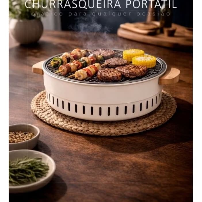 Churrasqueira Portátil Compacta - Design Moderno e Prático