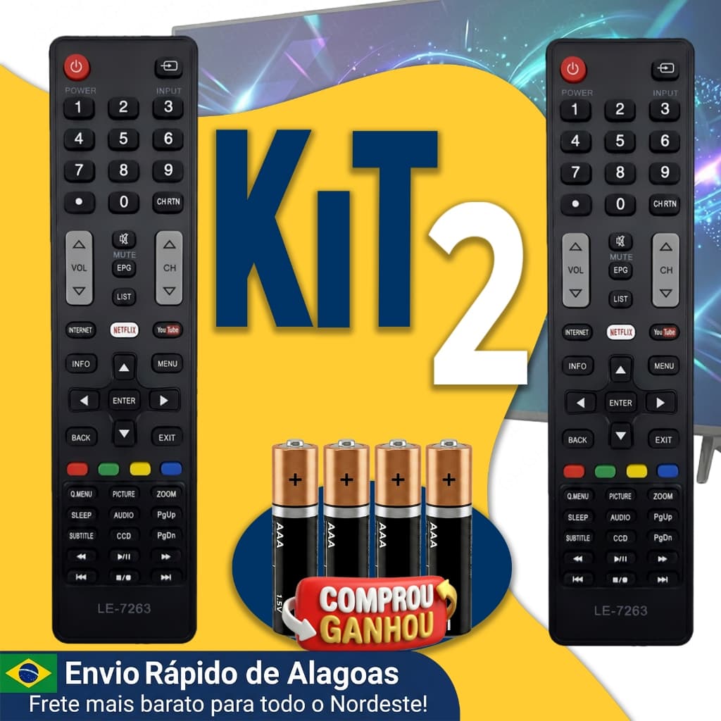Controle Remoto Compatível TV Semp TCL Smart 32L2800 43S5300