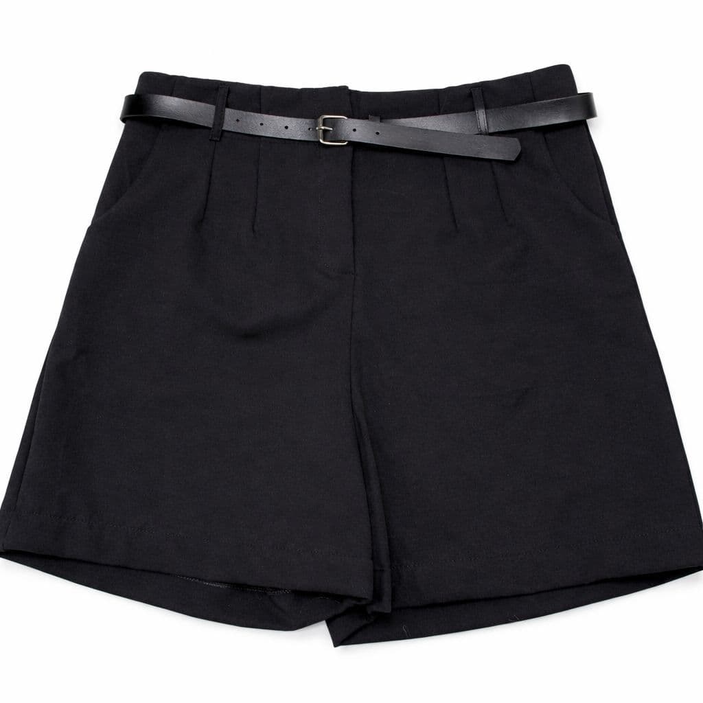 short feminino plus size de alfaiataria elegante com cinto fivela prata de graça na compra oferta envio imediato
