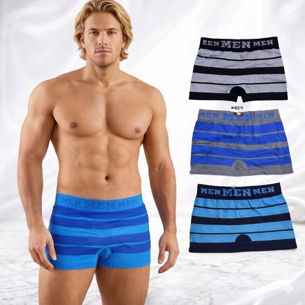 Kit 3 Cuecas Boxer Masculina Microfibra Sem Costura Leve Confortável Dia a Dia