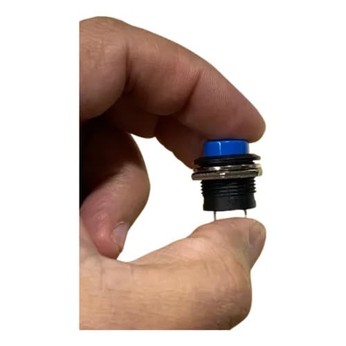 Kit 10x Botão Push Button Azul R13-507 Chave Liga Desliga Painel Start
