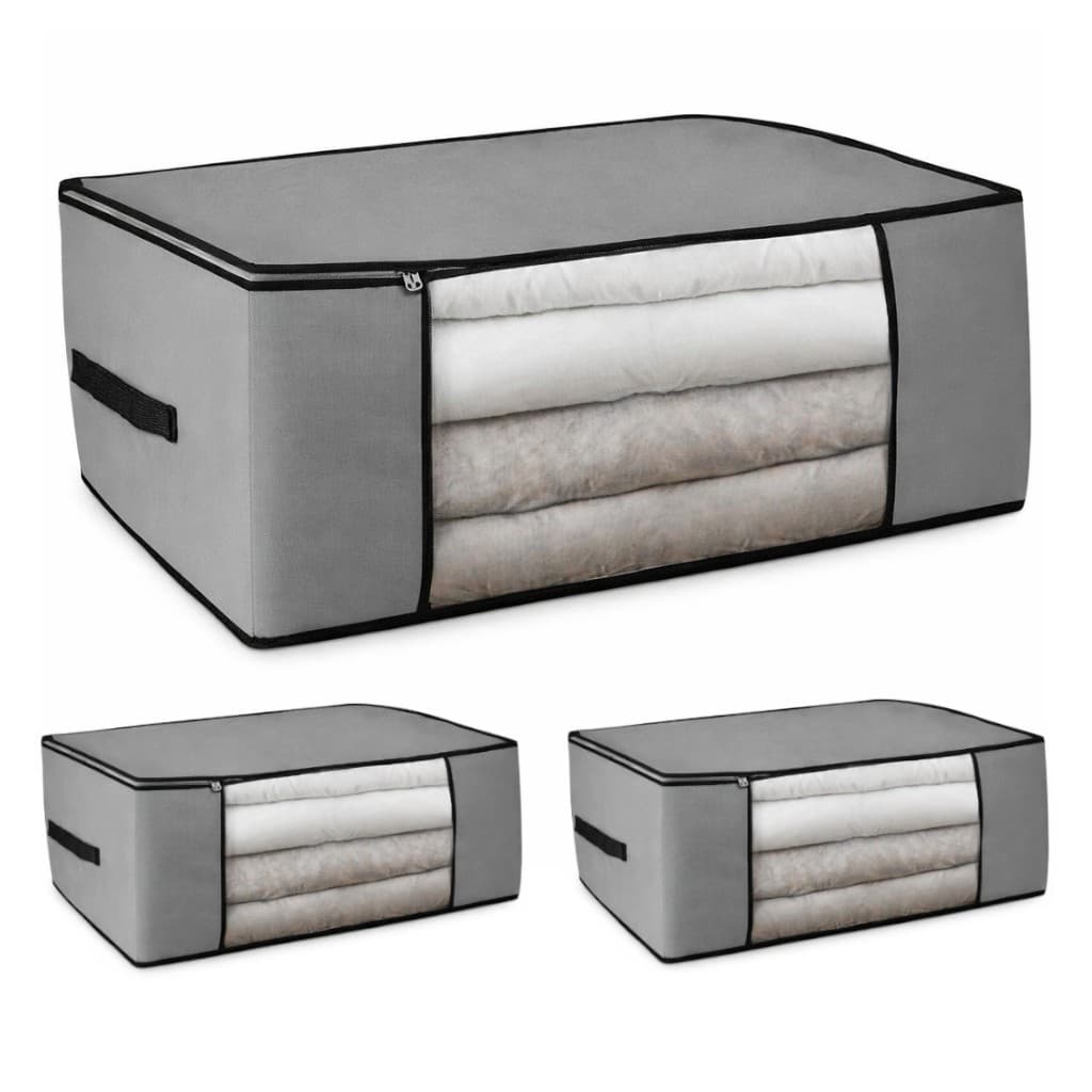 Saco Organizador Ecológico para Guarda-Roupa | Caixa Multiuso Anti-Poeira e Umidade | Para Edredom