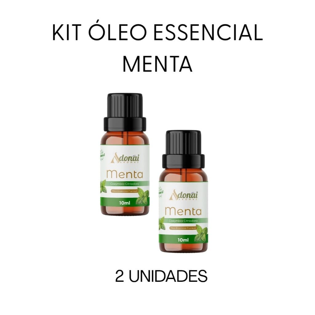 Kit 2 Óleo Essencial Premium Menta 10ml umidificador Aromaterapia